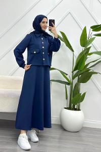 SAHTE CEP DETAYLI KADIN ETEKLİ TAKIM