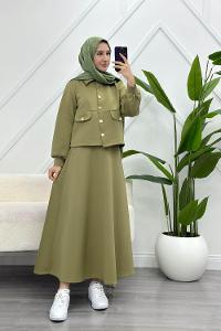 SAHTE CEP DETAYLI KADIN ETEKLİ TAKIM