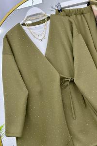 KİMONO SERPME TAŞLI KADIN TAKIM