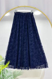 TÜL ÇİÇEK DESENLİ KADIN ETEK