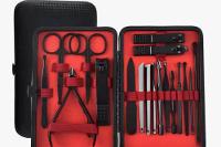 MÜJGAN DERİ ÇANTALI 18 PARÇA MANİKUR SETİ