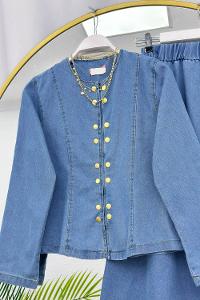 GOLD ZIMBALI KOT ETEKLİ TAKIM