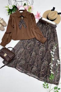 MAYA  FULARLI GÖMLEK ETEK TAKIM