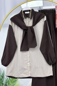 GÖMLEK BAĞLAMA DETAYLI MODAL TAKIM