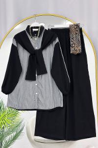 GÖMLEK BAĞLAMA DETAYLI MODAL TAKIM