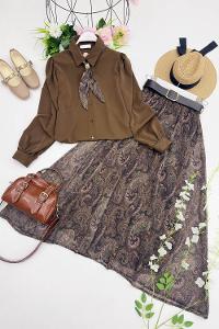 MAYA  FULARLI GÖMLEK ETEK TAKIM