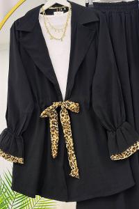 BELDEN LEOPAR BAĞLAMALI PANTOLON TAKIM