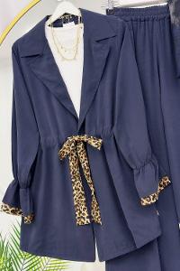 BELDEN LEOPAR BAĞLAMALI PANTOLON TAKIM