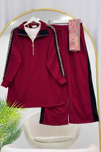 KOLLARI LEOPAR DETAYLI PANTOLON TAKIM