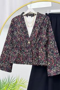 BELDEN BÜZGÜLÜ ETEKLİ KİMONO TAKIM