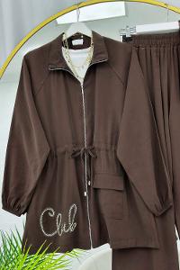 CEKETİ SİMLİ NAKIŞLI TENSEL İKİLİ TAKIM