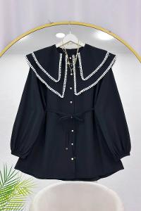 YAKASI ÇİFT KATLI PITPIT FİSTO GÖMLEK