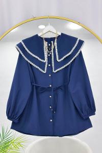 YAKASI ÇİFT KATLI PITPIT FİSTO GÖMLEK