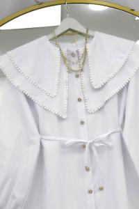 YAKASI ÇİFT KATLI PITPIT FİSTO GÖMLEK