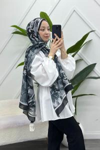 KARANFİL DESEN PAMUK ŞAL