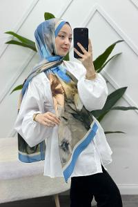 MANOLYA DESENLİ PAMUK ŞAL SERİSİ