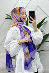 MANOLYA DESENLİ PAMUK ŞAL SERİSİ