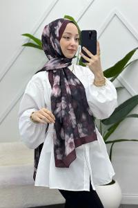 ZAMBAK ÇİÇEKLİ PAMUK ŞAL SERİSİ