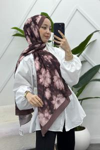 ZAMBAK ÇİÇEKLİ PAMUK ŞAL SERİSİ