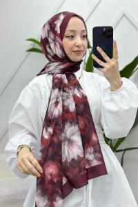 ZAMBAK ÇİÇEKLİ PAMUK ŞAL SERİSİ