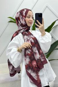 ZAMBAK ÇİÇEKLİ PAMUK ŞAL SERİSİ