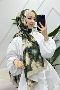 ZAMBAK ÇİÇEKLİ PAMUK ŞAL SERİSİ