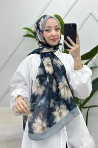 ZAMBAK ÇİÇEKLİ PAMUK ŞAL SERİSİ