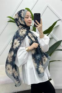 ZAMBAK ÇİÇEKLİ PAMUK ŞAL SERİSİ