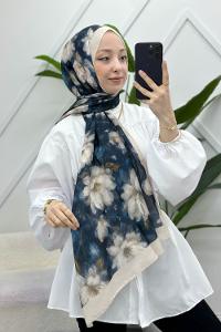 ZAMBAK ÇİÇEKLİ PAMUK ŞAL SERİSİ