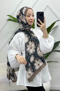 ZAMBAK ÇİÇEKLİ PAMUK ŞAL SERİSİ