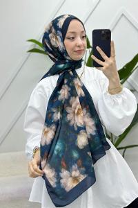 ZAMBAK ÇİÇEKLİ PAMUK ŞAL SERİSİ