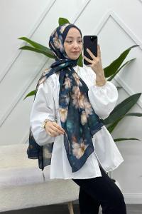 ZAMBAK ÇİÇEKLİ PAMUK ŞAL SERİSİ