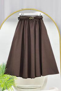 KEMERLİ BELİ LASTİKLİ ETEK