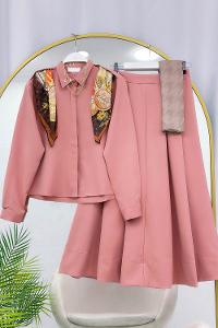 OMUZU FULAR DETAYLI ETEKLİ TAKIM