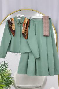 OMUZU FULAR DETAYLI ETEKLİ TAKIM