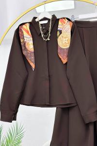 OMUZU FULAR DETAYLI ETEKLİ TAKIM