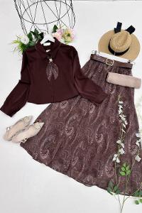 MAYA  FULARLI GÖMLEK ETEK TAKIM