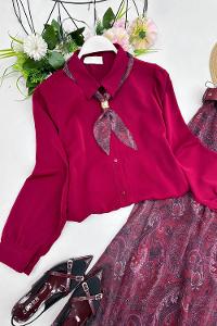 MAYA  FULARLI GÖMLEK ETEK TAKIM