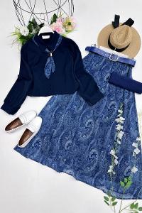 MAYA  FULARLI GÖMLEK ETEK TAKIM