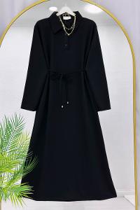 YARIM DÜĞMELİ BOYDAN ELBİSE