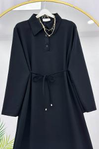 YARIM DÜĞMELİ BOYDAN ELBİSE