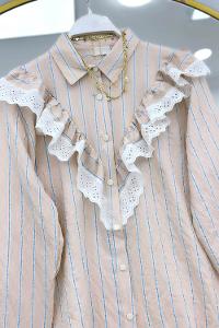 DÜĞME DETAYLI FIRFIRLI GÖMLEK