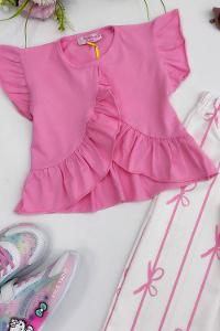 PANTOLONU FİYONK DETAYLI KIZ ÇOCUK TAKIMI