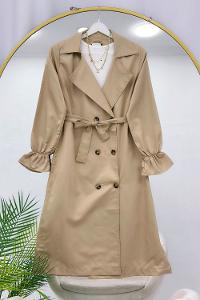 KOLU BÜZGÜLÜ KUŞAKLI TRENÇKOT