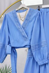 GÜPÜRLÜ BELDEN BAĞLAMALI ETEKLİ TAKIM