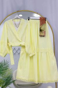 GÜPÜRLÜ BELDEN BAĞLAMALI ETEKLİ TAKIM