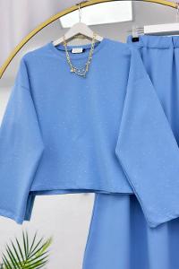 IŞILTILI PENYE ETEKLİ KADIN TAKIM