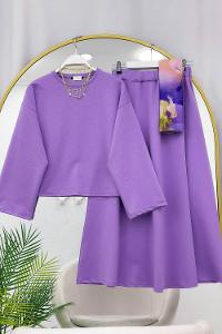 IŞILTILI PENYE ETEKLİ KADIN TAKIM