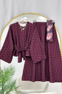 TEK DÜĞMELİ SATEN ETEKLİ TAKIM