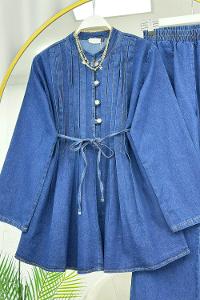 PENS DETAYLI KADIN KOT TAKIM